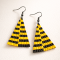 Blitz Drop Earrings – Black & Yellow