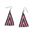 Blitz Drop Earrings – Black, Red & Cream Ascend Pattern