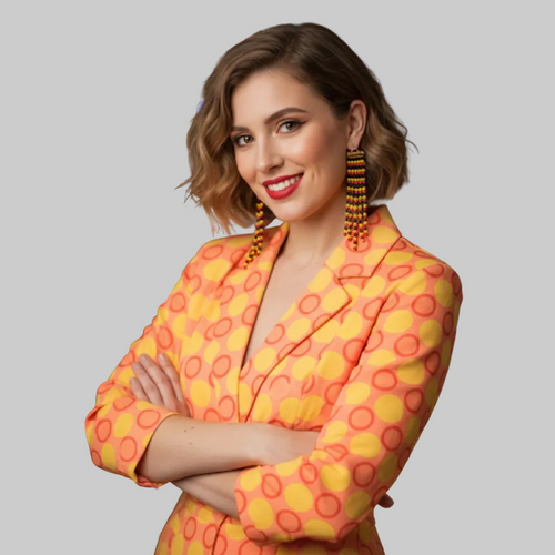 Adorn Linear Fringe Earrings – Black, Yellow & Red