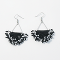 Arise Fringe Earrings – Black & White