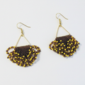 Arise Fringe Earrings – Brown & Yellow