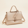 Clarissa Structured Handbag – Nude Beige