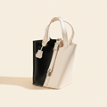 Ella Two-Tone Tote Handbag – Black & Ivory