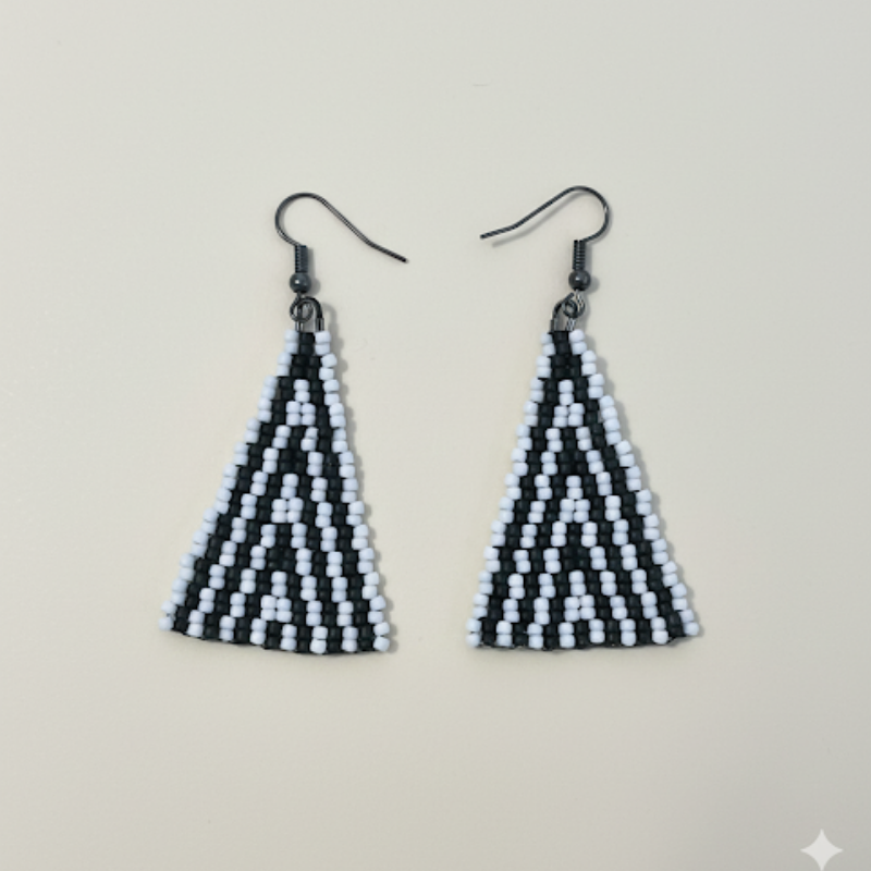 Blitz Drop Earrings – Black & White ascend