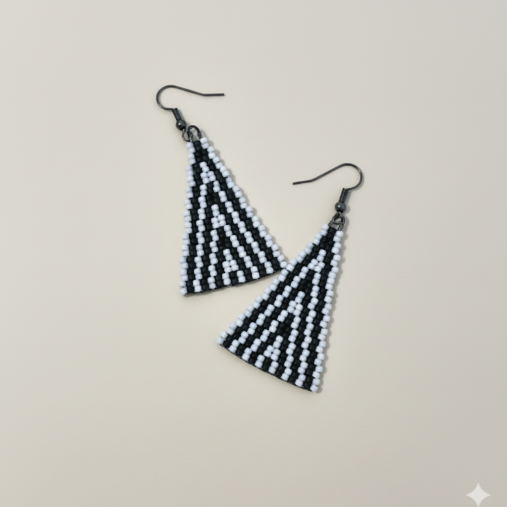 Blitz Drop Earrings – Black & White ascend