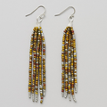 Strands of Grace Beaded Fringe Earrings – Golden Multicolor