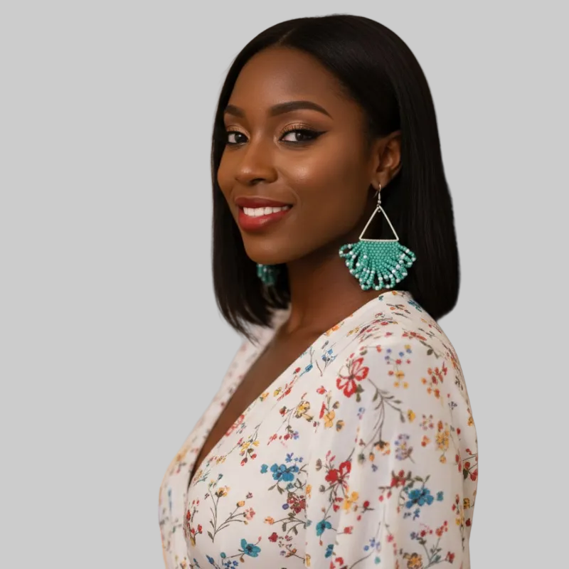 Arise Fringe Earrings – Green & White