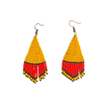 Poise Beaded Earrings – Yellow, Red & Black