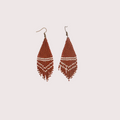 Poise Beaded Earrings – Brown & White