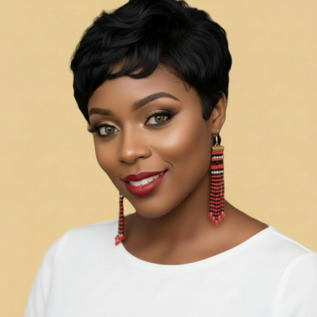 Adorn Linear Fringe Earrings – Red, Black & Gold