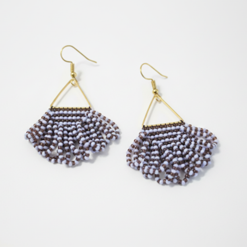 Arise Beaded Earrings – Topaz & Violet