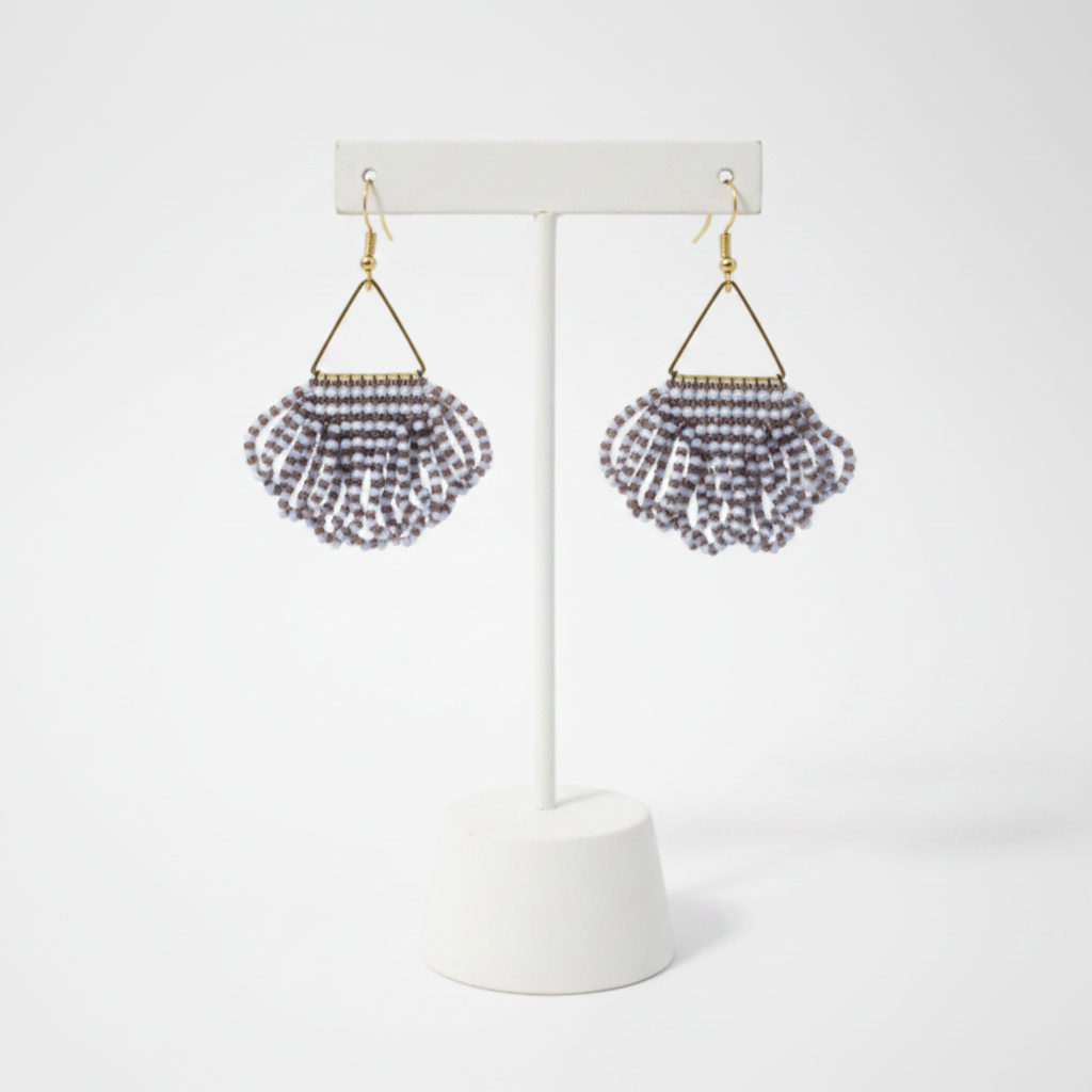 Arise Beaded Earrings – Topaz & Violet