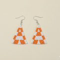 Blitz Drop Earrings – Orange & White